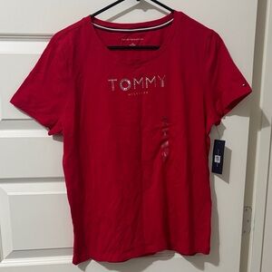 Tommy Hilfiger Bold Red Short Sleeve Tee